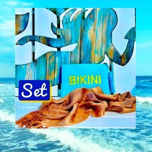 New insulated Bikini Beach Bag and Gold sarong/Sash